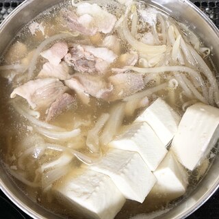 鍋レシピ　生姜焼き風鍋
